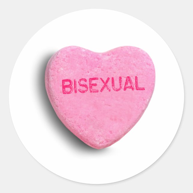 Adesivo Coração de Doce Bissexual (Frente)