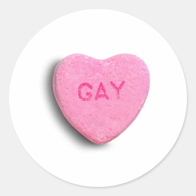Adesivo Coração de Doce Gay (Frente)