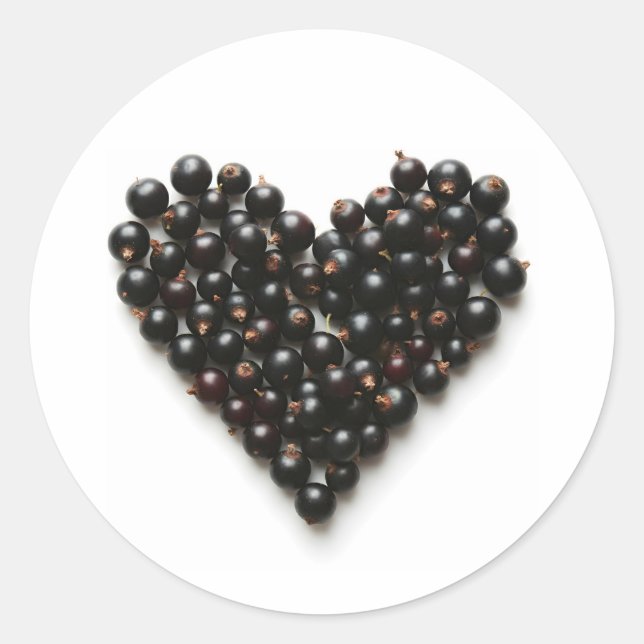 Adesivo Coração de groselha negra (Frente)