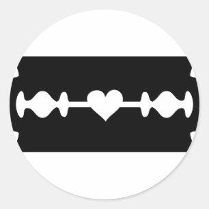 Adesivo coração de lâmina de amor