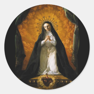 Adesivo Coração de Margaret de santo Mary Alacoque -