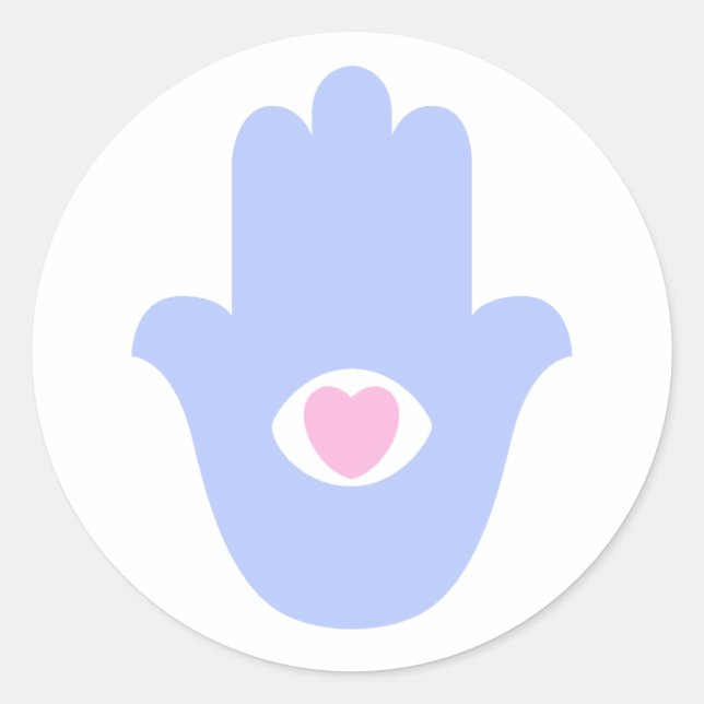 Adesivo Coração de Miriam Hamsa (Frente)