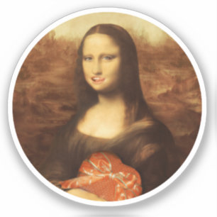Adesivo Coração de Mona Lisa Beijo do Dia dos Namorados