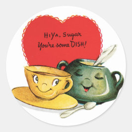 Adesivo Coração de Namorados Antiquado