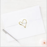 Adesivo Coração de Ouro<br><div class="desc">Coração de Ouro casamento personalizado ou qualquer ocasião</div>
