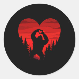 Adesivo Coração de Pé Grande Dia dos Namorados Sasquatch R