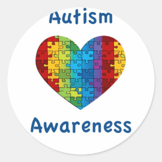 Adesivo Coração de Sensibilização Autismo