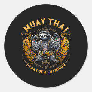 Adesivo Coração De Um Campeão - Kickboxing E Muay Thai Dev