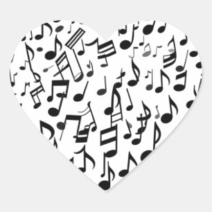 Adesivo Coração Decorate Everything with Musical Notes!