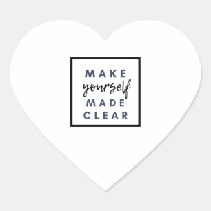 Adesivo Coração Deixe-se claro
