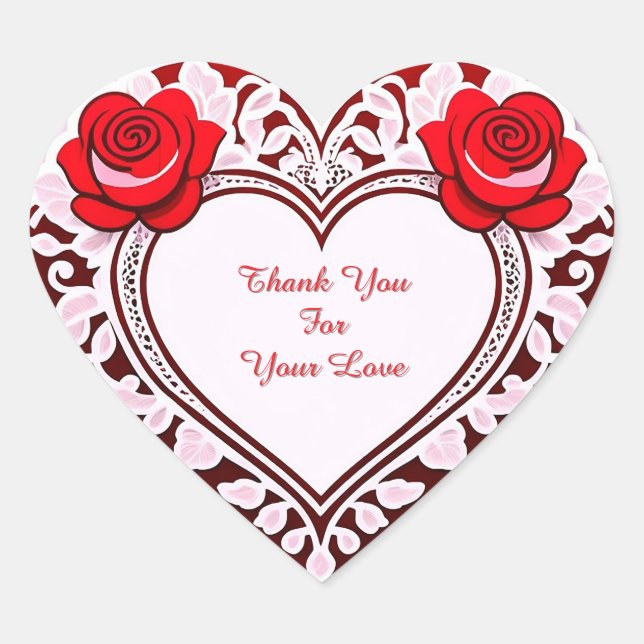 Adesivo Coração Delicate Lace Heart Card (Frente)