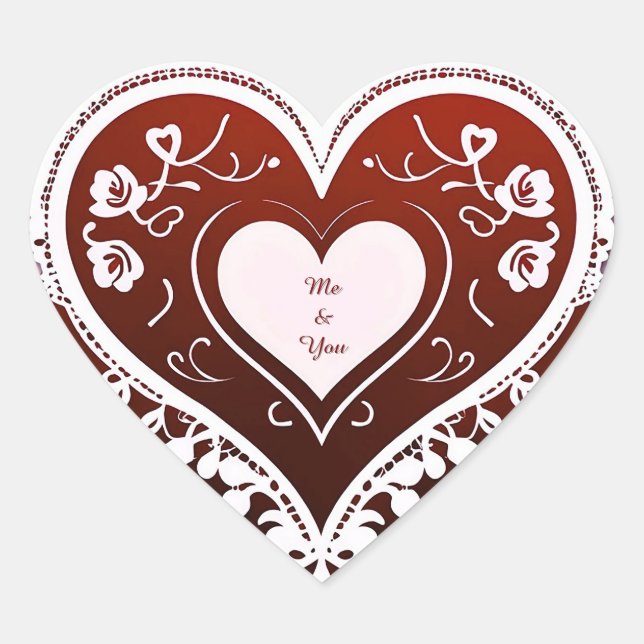 Adesivo Coração Delicate Lace Heart Card (Frente)