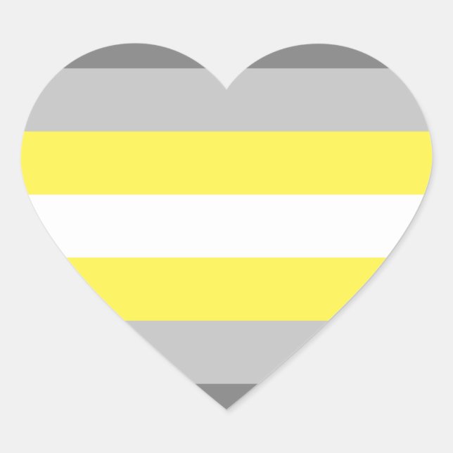 Adesivo Coração Demigender Pride (Frente)