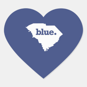 Adesivo Coração Democrata da Carolina do Sul