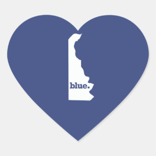 Adesivo Coração Democrata de Delaware