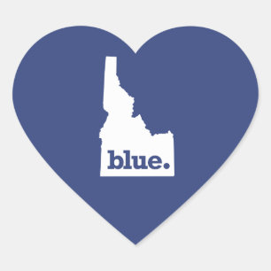 Adesivo Coração Democrata de Idaho