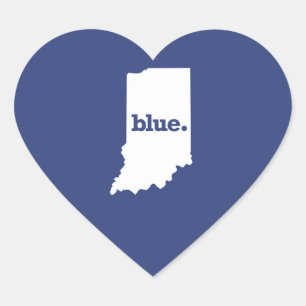 Adesivo Coração Democrata de Indiana