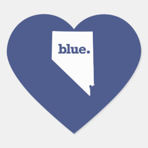 Adesivo Coração Democrata de Nevada