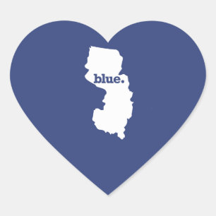 Adesivo Coração Democrata de Nova Jersey