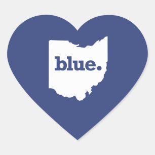Adesivo Coração Democrata de Ohio