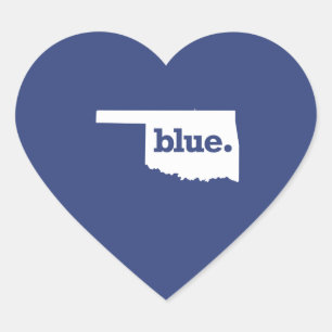 Adesivo Coração Democrata de Oklahoma