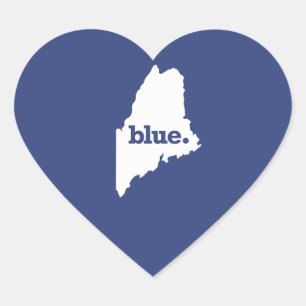 Adesivo Coração Democrata do Maine