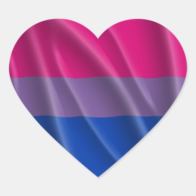 Adesivo Coração Design BISEXUAL PRIDE FLAG WAVY - 2014 PRIDE.png (Frente)