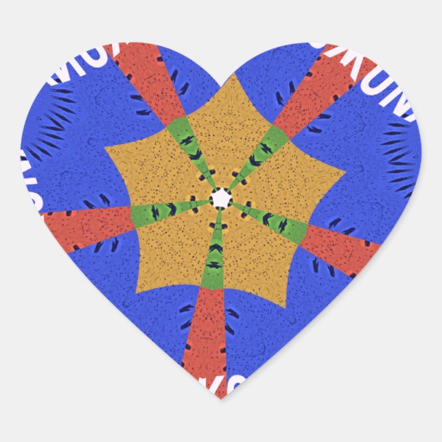 Adesivo Coração Design da África Tribal: Hakuna Matata (Frente)