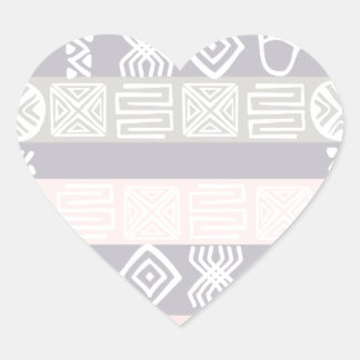 Adesivo Coração Design de Boho Africano Étnico