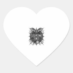 Adesivo Coração Design de Camisa Vintage de Teia de Aranha de Morc