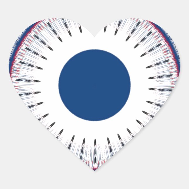 Adesivo Coração Design de Olhos Energéticos Chic: Um Padrão Mesmer (Frente)