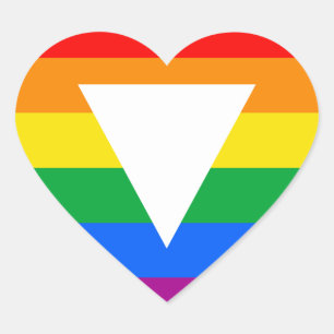 Adesivo Coração Design de triângulo orgulho gay