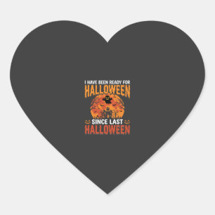 Adesivo Coração Design Divertido de Casa Assombrada de Halloween L