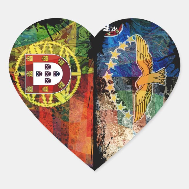 Adesivo Coração Designs portuguesas (Frente)