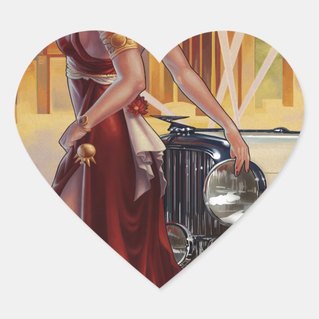 Adesivo Coração Detroit, Michigan | Motor City (Frente)