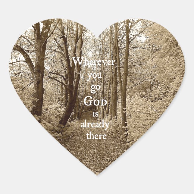 Adesivo Coração Deus Inspirativo Já Existe Citação Cristã (Frente)