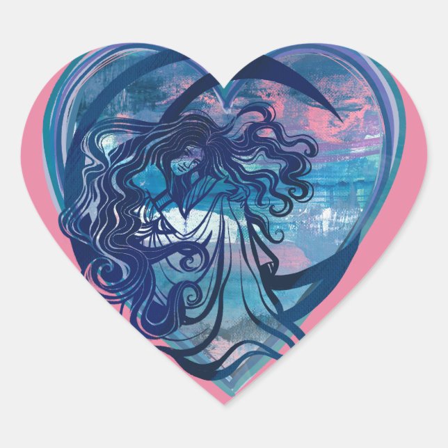 Adesivo Coração Deusa MoonChild (Frente)