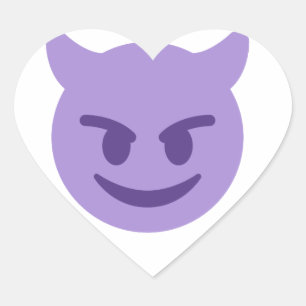 Adesivo Coração devil emoji