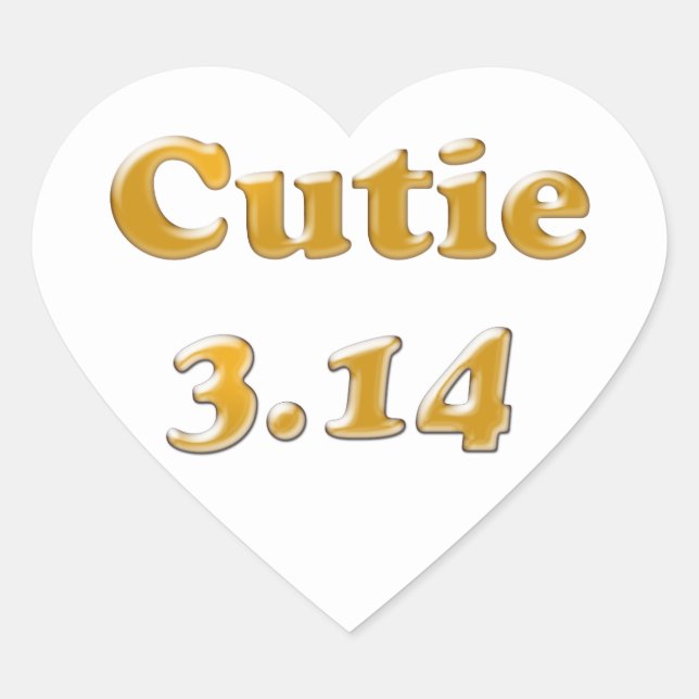 Adesivo Coração Dia 3,14 Pi (Frente)