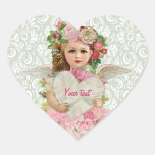 Adesivo Coração Dia de os namorados Angel