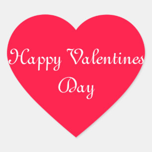 Adesivo Coração Dia de os namorados Coração Vermelho Branco Colori