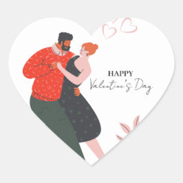 Adesivo Coração Dia de os namorados Dance Figure