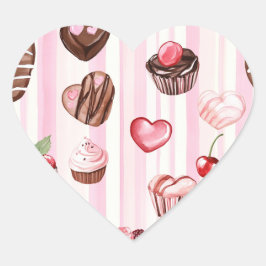 Adesivo Coração Dia de os namorados de Coração Choco