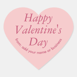 Adesivo Coração Dia de os namorados de Coração Rosa da Princesa