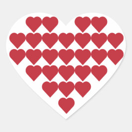 Adesivo Coração Dia de os namorados de Forma Cardíaca Sticker