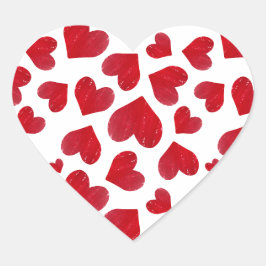 Adesivo Coração Dia de os namorados Red Love Hearts Stickers