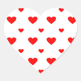 Adesivo Coração Dia de os namorados Red Love Hearts Stickers