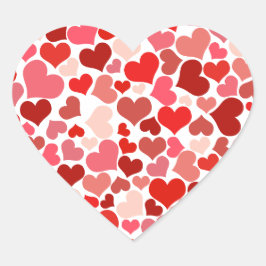 Adesivo Coração Dia de os namorados Red Love Hearts Stickers