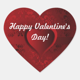 Adesivo Coração Dia de os namorados vermelho