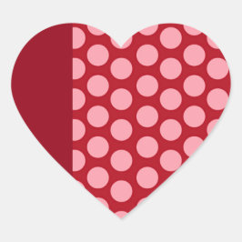 Adesivo Coração Dia de os namorados vermelho e rosa